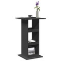 vidaXL Bartisch mit Ablagen Schwarz 60x60x102 cm Holzwerkstoff