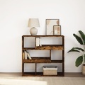 vidaXL Bücherregal/Raumteiler Räuchereiche 100x33x94,5 cm