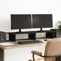 vidaXL Monitorständer Schwarz 100x27x15 cm Holzwerkstoff
