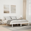 vidaXL Massivholzbett Extra Lang ohne Matratze Weiß 140x210 Kieferholz