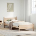 vidaXL Massivholzbett ohne Matratze 75x190 cm Kiefernholz
