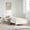vidaXL Massivholzbett ohne Matratze Weiß 75x190 cm Kiefernholz
