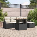 VidaXL - Garten-sofa poly-rattan, One Size, Schwarz