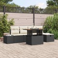 VidaXL - Garten sofa set poly-rattan, One Size, Schwarz