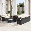 VidaXL - Gartensofa-set poly-rattan, One Size, Schwarz