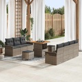 VidaXL - Gartensofa-set poly-rattan, One Size, Grau