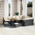 VidaXL - Garten-sofa poly-rattan, One Size, Schwarz