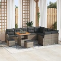 VidaXL - Garten-sofa poly-rattan, One Size, Grau