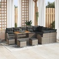 VidaXL - Garten-sofa poly-rattan, One Size, Grau