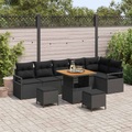 VidaXL - Garten-sofa-set poly-rattan, One Size, Schwarz