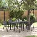 VidaXL - Garten essgruppe pulverbeschichteter stahl, One Size, Anthrazit