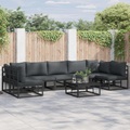 VidaXL - Garten-sofa aluminium, One Size, Schwarz