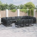 VidaXL - Outdoor-sofa aluminium, One Size, Schwarz