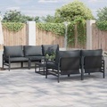 VidaXL - Garten-sofa stahl, One Size, Schwarz