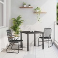VidaXL - Garten essgruppe pvc, One Size, Schwarz