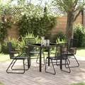 VidaXL - Garten essgruppe pvc, One Size, Schwarz