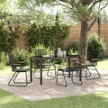 VidaXL - Garten essgruppe pvc, One Size, Schwarz