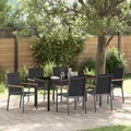 VidaXL - Garten essgruppe textilene, One Size, Schwarz