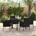 VidaXL - Gartenset poly-rattan, One Size, Schwarz