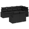 VidaXL - Garten-lounge-set poly-rattan, One Size, Schwarz
