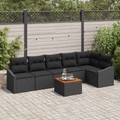 VidaXL - Garten-sofa poly-rattan, One Size, Schwarz