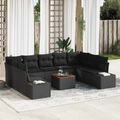 VidaXL - Garten-sofa-set poly-rattan, One Size, Schwarz