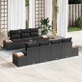 VidaXL - Garten-sofa-set poly-rattan, One Size, Schwarz