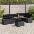 VidaXL - Garten-sofa-set poly-rattan, One Size, Schwarz