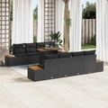 VidaXL - Garten-sofa-set poly-rattan, One Size, Schwarz