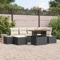 VidaXL - Garten-sofa-set poly-rattan, One Size, Schwarz