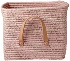 rice, rice Aufbewahrungskorb mit Ledergriffen in rosa