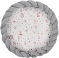 LULANDO, LULANDO Art Collection Krabbeldecke Zopf Velvet Forest - grau - Gr.80x80 cm