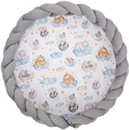 LULANDO, LULANDO Art Collection Krabbeldecke Zopf Velvet Sleepy - grau - Gr.80x80 cm