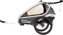 Qeridoo, Qeridoo® Kinderfahrradanhänger Kidgoo2 Grey