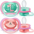 Avent Philips, Avent Philips Schnuller ultra air 18M+ Girl Giraffe/Bär (1 Stück)
