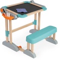 Smoby Zusammenklappbarer Holzschreibtisch 2 in 1
