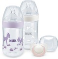 NUK Starterset Nature Sense Twin mit Temperatur Control, in lila
