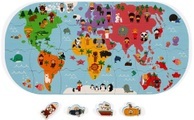 Janod - Puzzle Karte für die Badewanne 47x24cm -