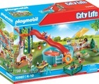 PLAYMOBIL, 70987 Poolparty mit Rutsche, Konstruktionsspielzeug