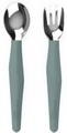 everyday baby Esslern-Besteck, Edelstahl mit Silikongriff, 2-teilig harmony green
