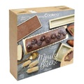 3-tlg. Bûche Box mit Silikonformen m. Bûche, Einsatz, Backma