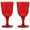 2er Set Gläser aus Acryl 460ml, rot