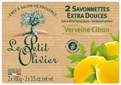 Le Petit Olivier 2 Stück extra milde Seife - Eisenkraut-Zitrone