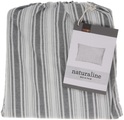 Naturaline Textil, Naturaline Kissenbezug Streifen grau 65x100 cm