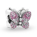 Pandora Dazzling Pink Butterfly Charm Damen
