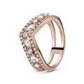 Pandora Ring Stackable Sparkling Bouble Wishbone Ring Damen