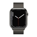 Apple Watch Series 7 GPS + Cellular 45mm Stainless Steel Case with Graphite Milanese Loop Smartwatch