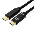 Value USB-Ladekabel USB 2.0 USB-C® Stecker 3 m Schwarz 11998310