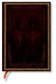 Schwarzes Marokkoleder Midi (Liniert)