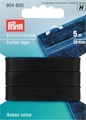 Prym Baumwollband, schwarz 10 mm, Karte 5 m
